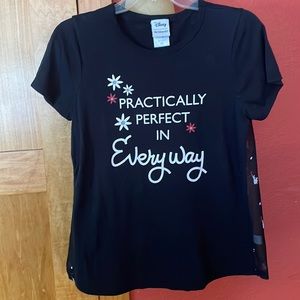 Disney Mary Poppins black T-shirt with sheer back